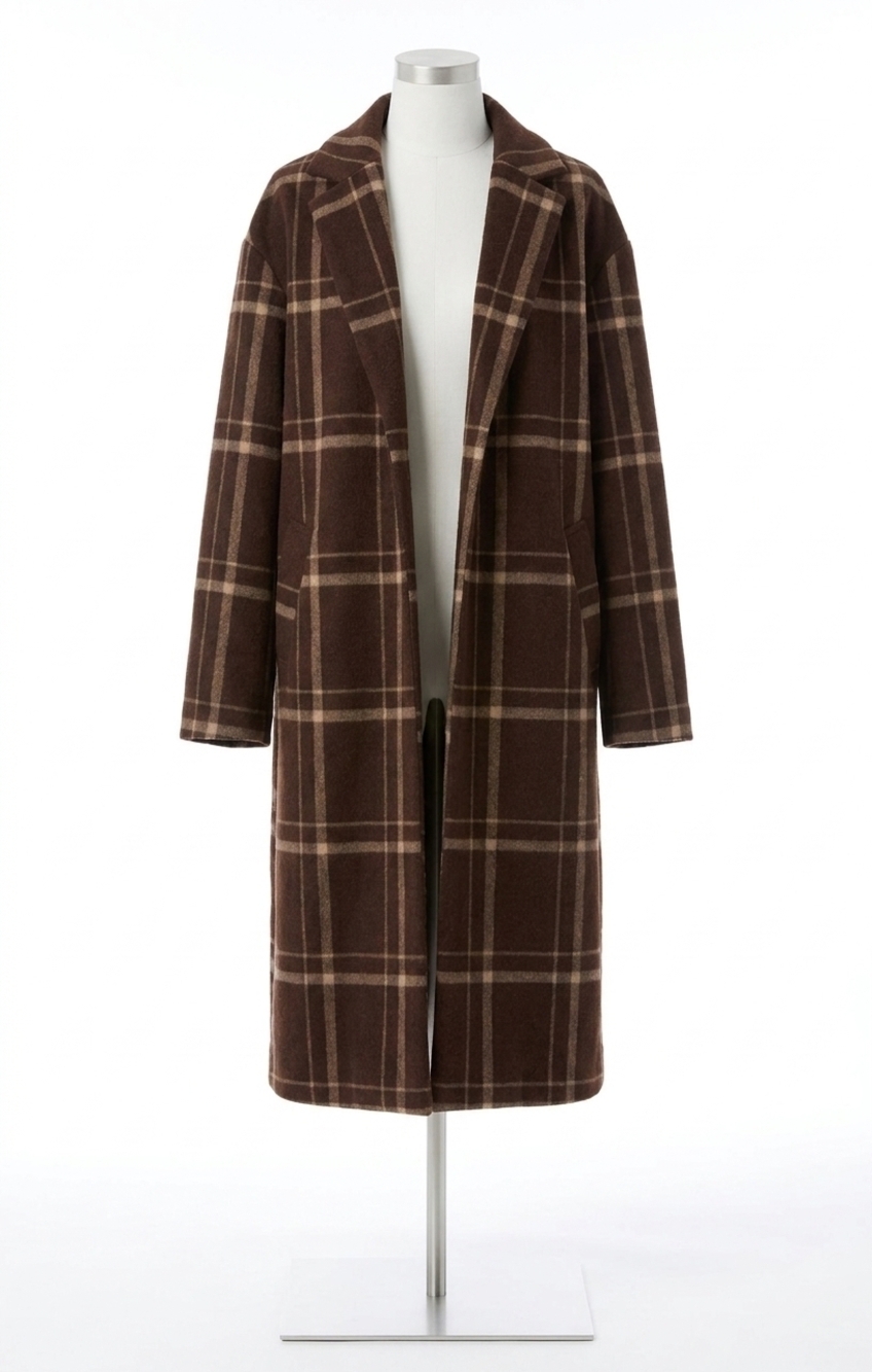 NEW Z SUPPLY mason sweater plaid coat in coffee bean